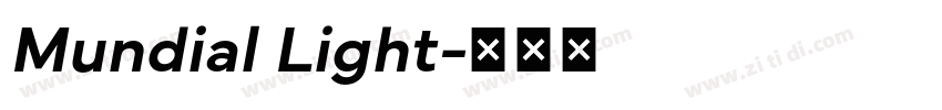 Mundial Light字体转换